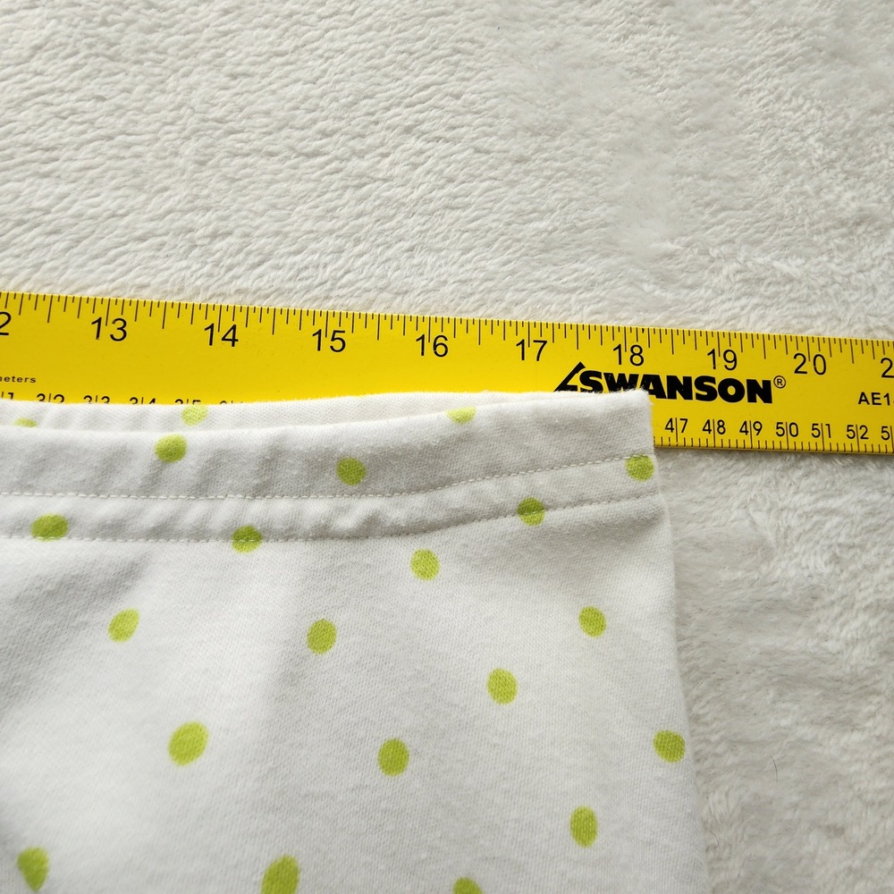 Polka Dot Midi Skirt Womens 3X White Green A-Line Pull On Modest Jersey Feminine - Picture 6 of 12